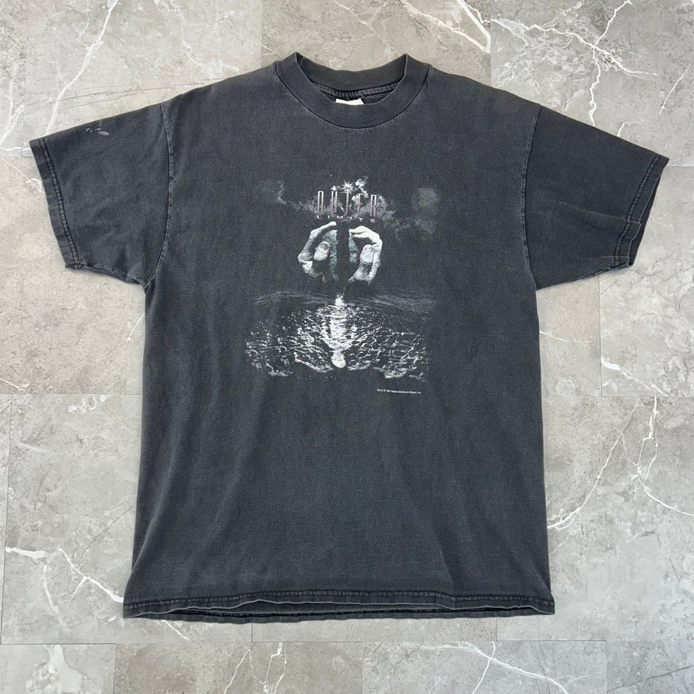 90s Vintage Outer Limits Graphic Tee Mens Large TV Show Promo Shirt Short Sleeve